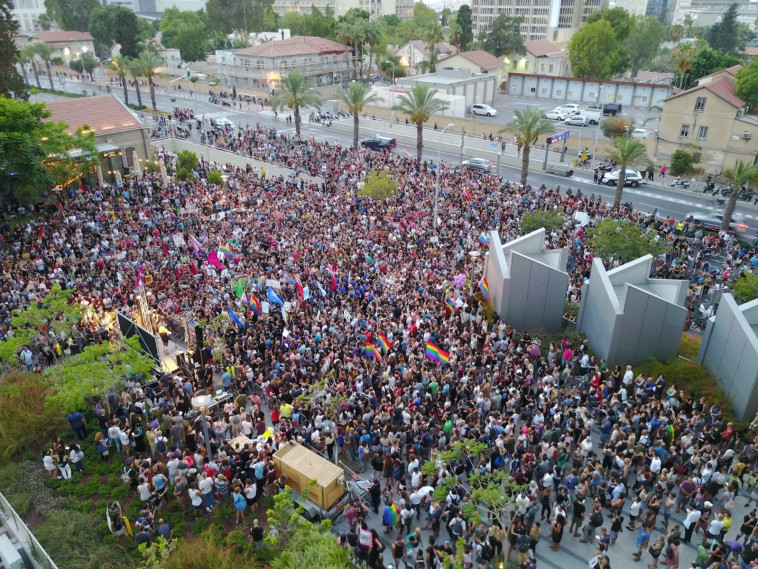 ההפגנה בתל אביב. צילום: עומר שלו