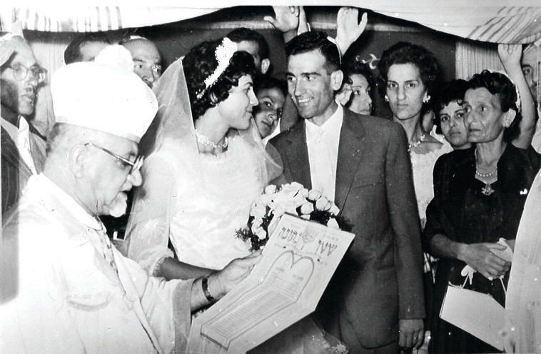 נדיה ואלי כהן ביום חתונתם. צילום: יוסי אלוני,רפרודוקציה  