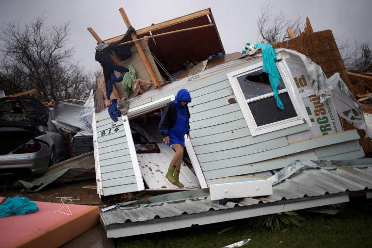 נזקים לרכוש כתוצאה מהוריקן "הארווי" בטקסס. צילום: גטי אימג'ז