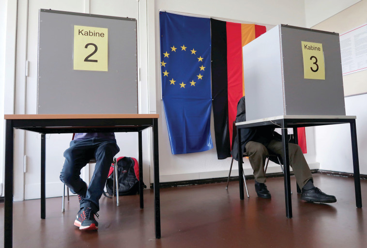 הבחירות בגרמניה, היום. צילום: רויטרס