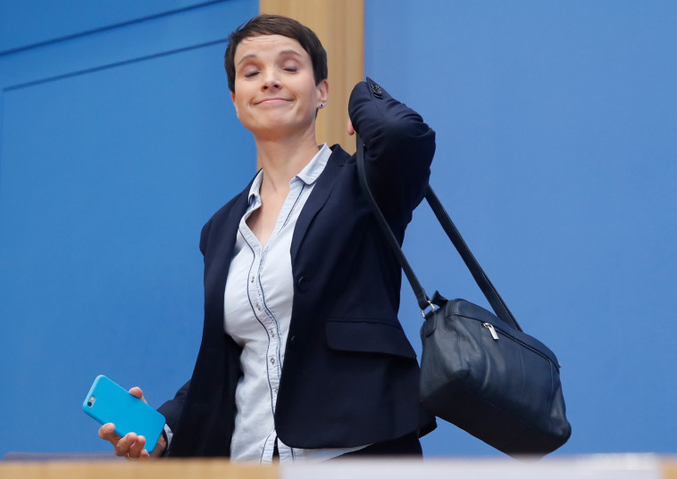 מנהיגת מפלגת ה"אלטרנטיבה לגרמניה" פרויקה פטרי. צילום: רויטרס