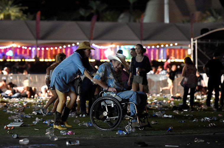 בלי ביטחון. זירת הטבח בלאס וגאס, צילום: Getty Images
