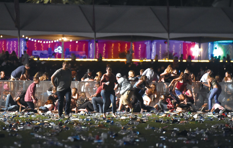 זירת הטבח בלאס וגאס. צילום: AFP
