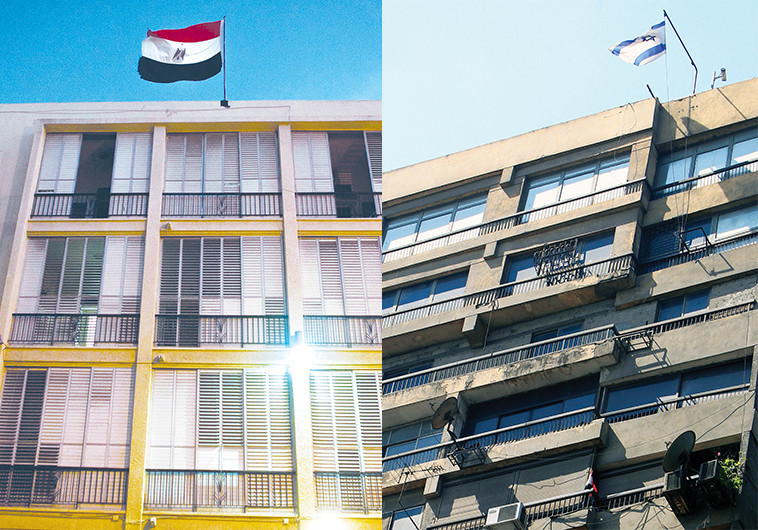 שגרירויות מצרים וישראל. צילום: רויטרס 