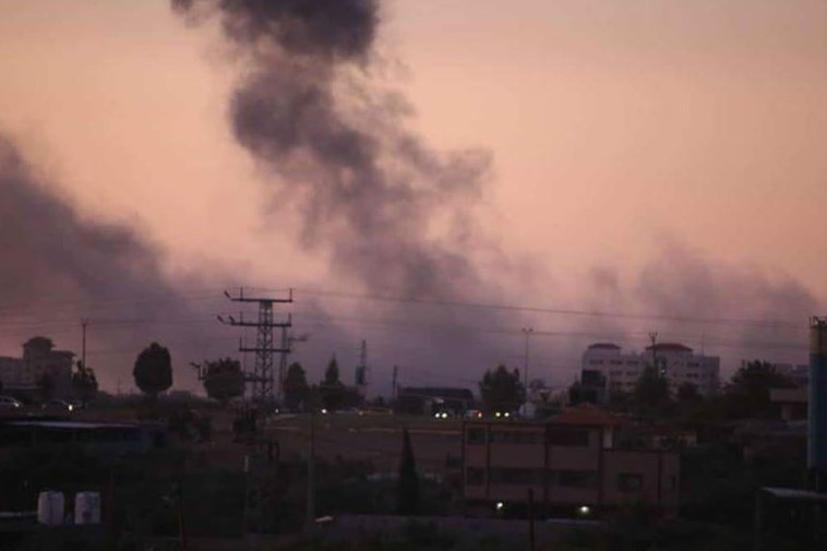 חיל האוויר תוקף בעזה. צילום: רשתות ערביות 