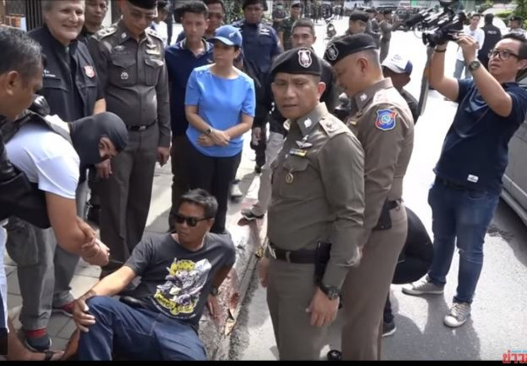 שחזור הרצח בתאילנד. צילום מסך מתוך יוטיוב