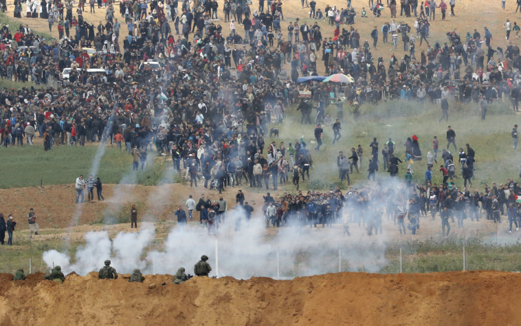 "חמאס אחראי לנפגעים". הפגנות ברצועת עזה. צילום: AFP