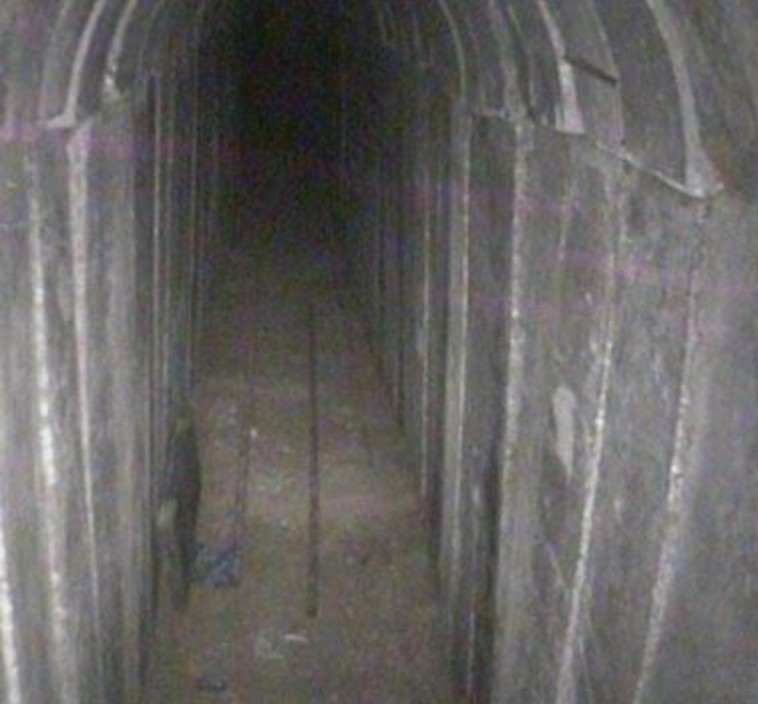 המנהרה שנחשפה ברצועת עזה. צילום: דובר צה"ל