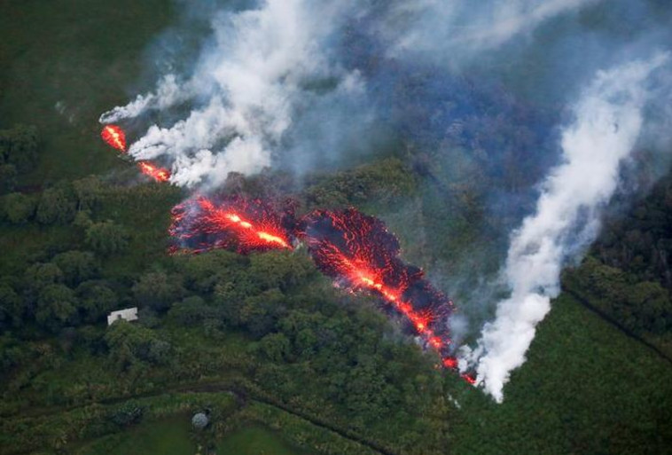 התפרצות הר הגעש בהוואי. צילום: רויטרס