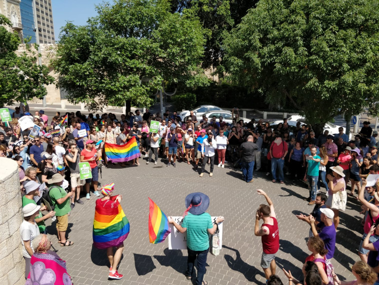 הפגנת חוק הפונדקאות. צילום: ללא קרדיט