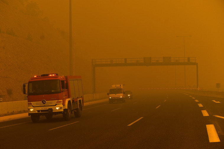 שריפות ביוון (צילום: AFP)