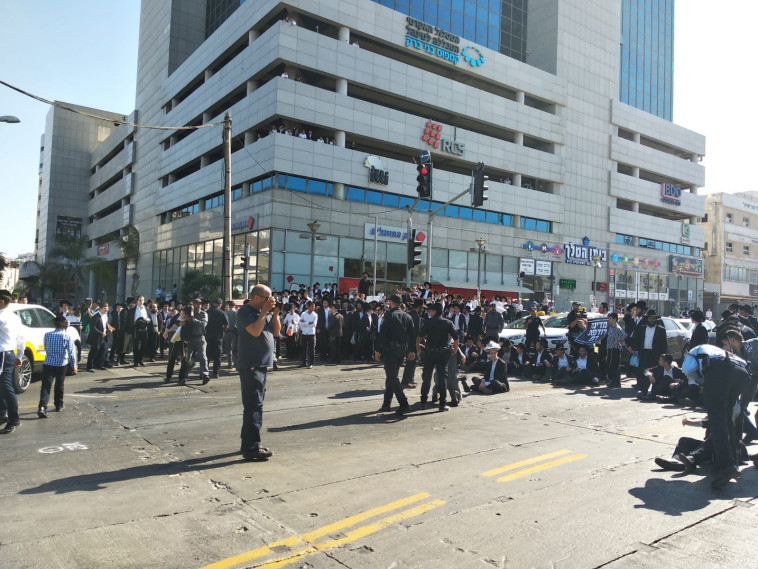 המחאות בבני ברק. צילום: מחאת החרדים