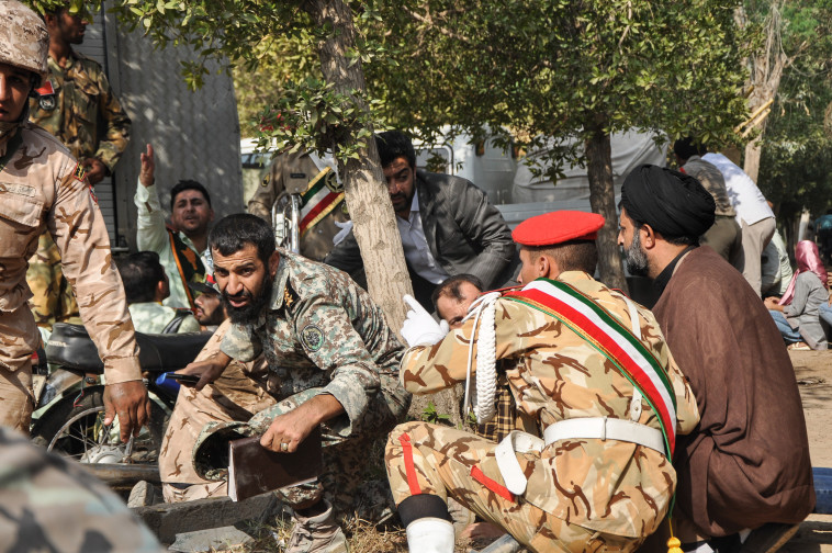 פיגוע במצעד צבאי באיראן. צילום: AFP