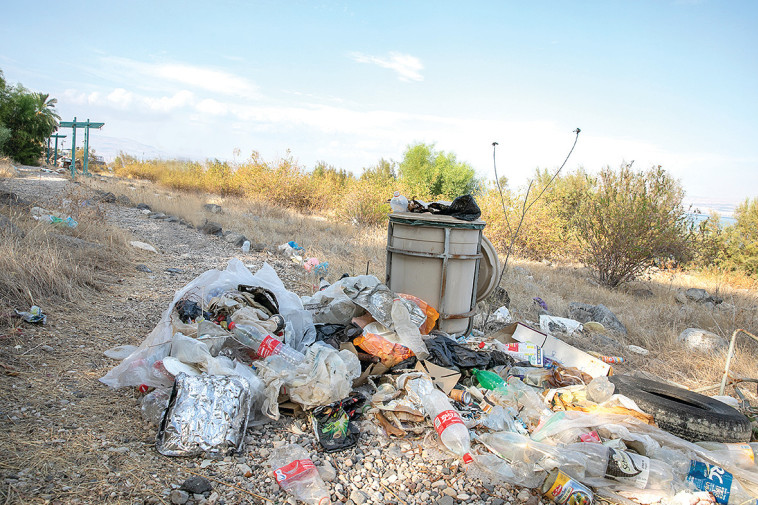 זבל על הכינרת. צילום: יוסי אלוני