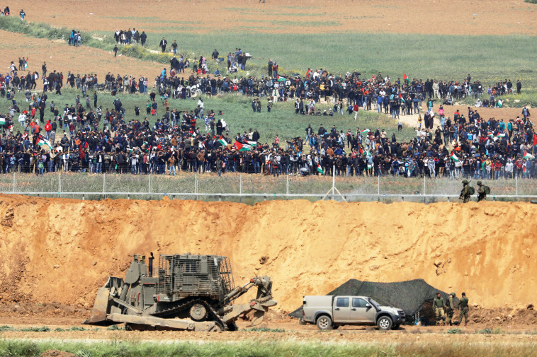 צעדת השיבה הראשונה, 30 במרץ 2018. צילום: רויטרס