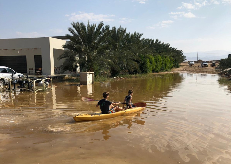 הצפה במושב עידן. צילום: ראומה דגאי