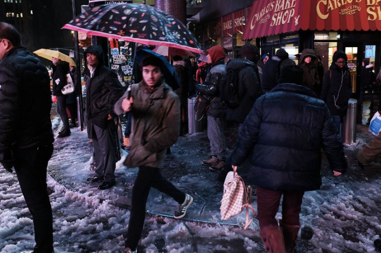 סופת השלגים בניו יורק. צילום: AFP