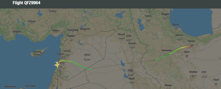 נתיב הטיסה של המטוס. צילום מסך מתוך radarbox24