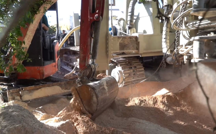 העבודות לנטרול המנהרות. צילום: דו"צ