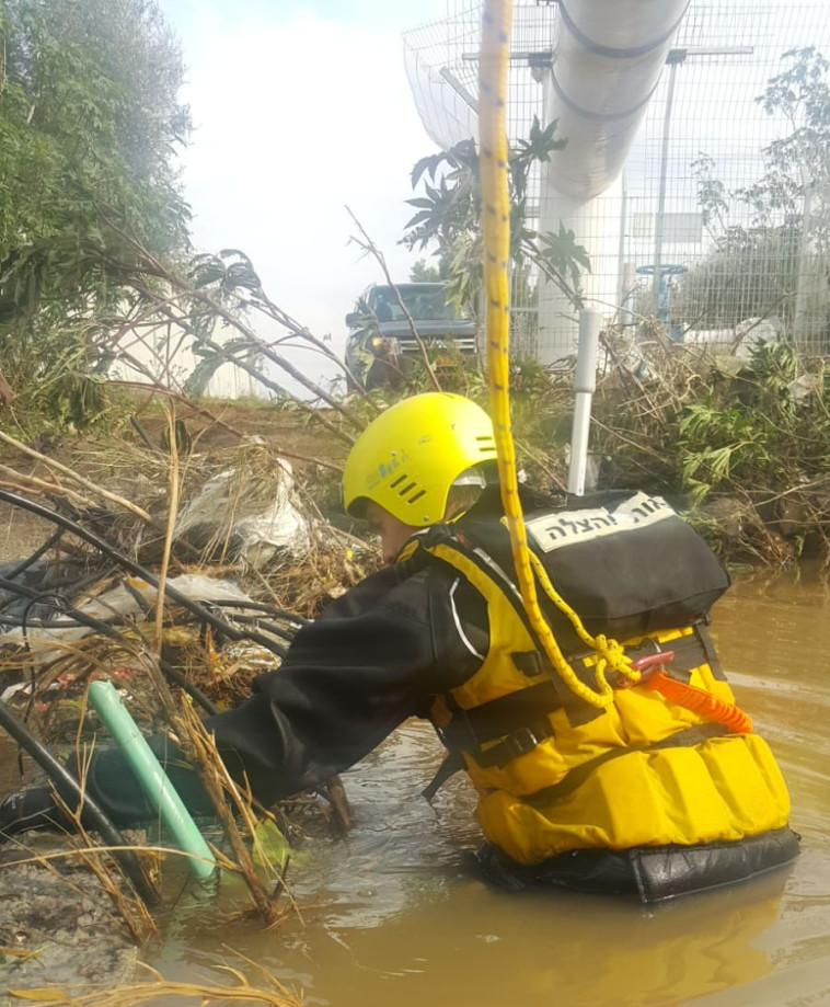 החיפושים בנחל אלכסנדר. צילום: דוברות הכבאות