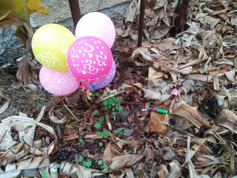 בלוני תבערה. צילום: ביטחון שדות נגב