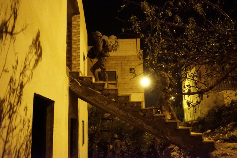 כוחות צה&quot;ל פועלים בחטמ&quot;ר בנימין. קרדיט: דובר צה&quot;ל 