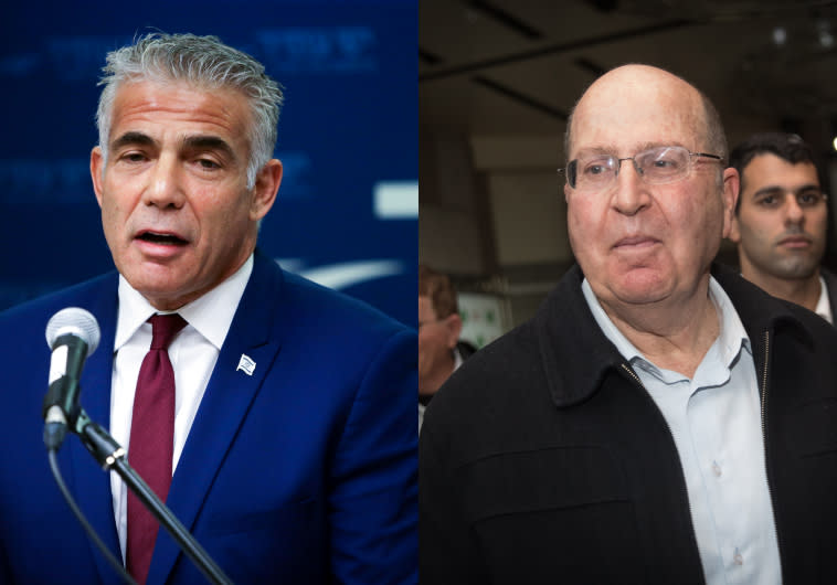 משה יעלון, יאיר לפיד. צילום: פלאש 90