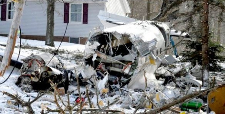 התרסקות המטוס. צילום מסך