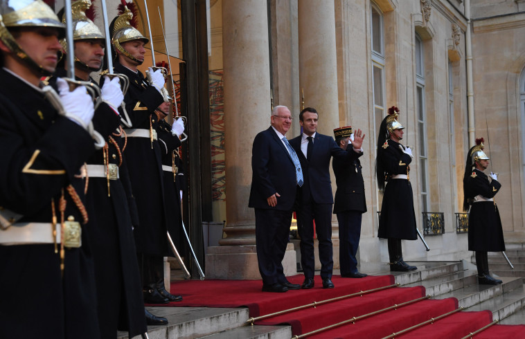 ריבלין ומקרון. צילום: חיים צח, לע&quot;מ 
