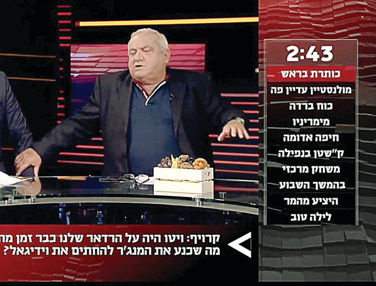 שלמה שרף, ערוץ הספורט. צילום מסך 