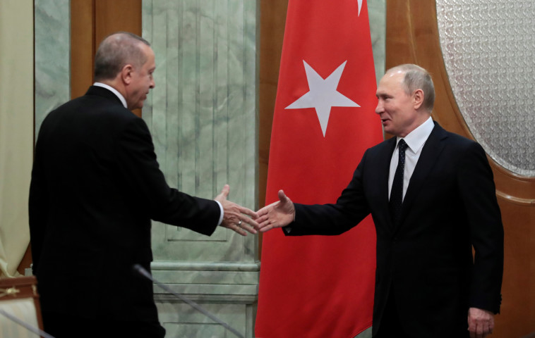 פגישת פוטין וארדואן. צילום: רויטרס