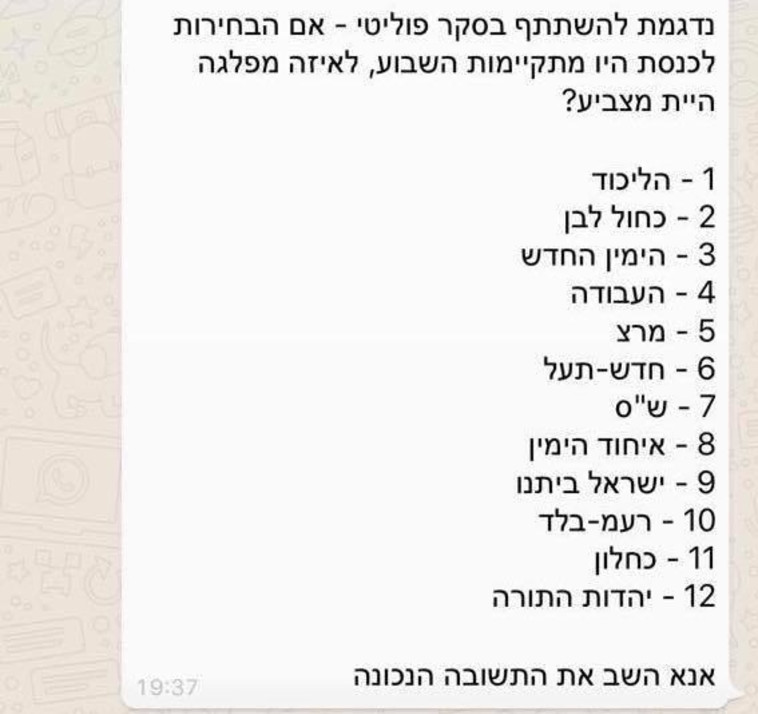 סקר בלי גשר, זהות ומגן. צילום מסך