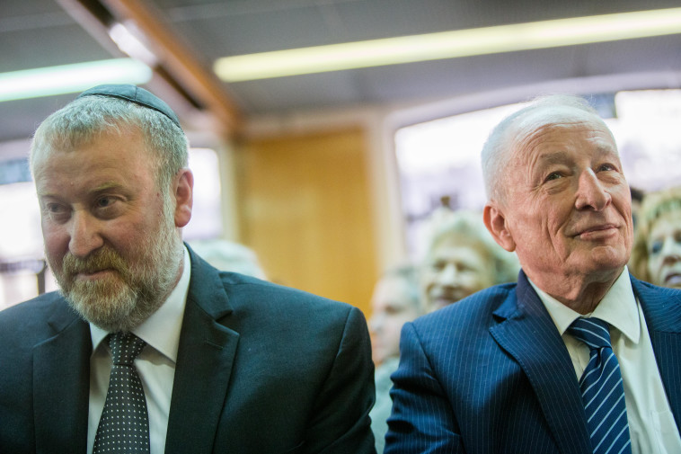 יהודה וינשטיין ואביחי מנדלבליט. צילום: יונתן זינדל, פלאש 90