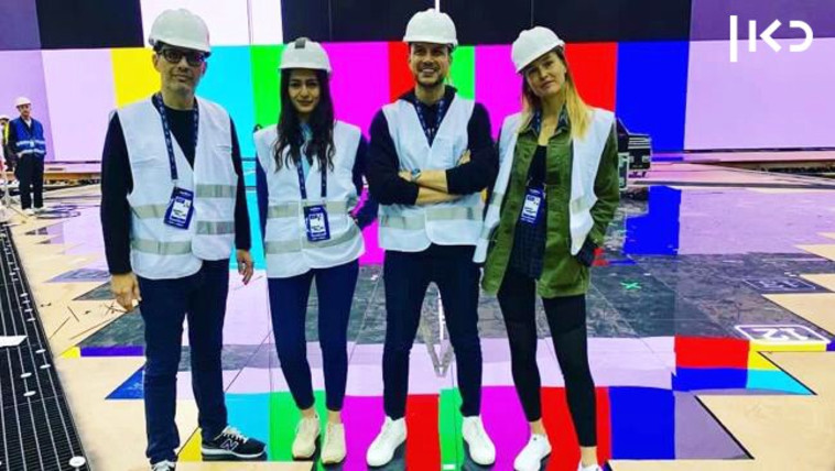 מנחי האירוויזיון: לוסי איוב, ארז טל, בר רפאלי, אסי עזר. צלם : יובל כהן 