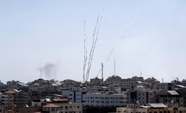 שיגורים מרצועת עזה לעבר ישראל. קרדיט: AFP 