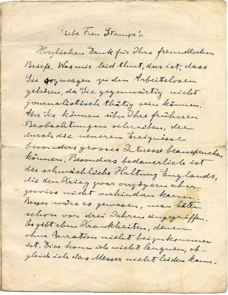 מכתבו של איינשטיין. קרדיט: באדיבות בית המכירות DYNASTY 