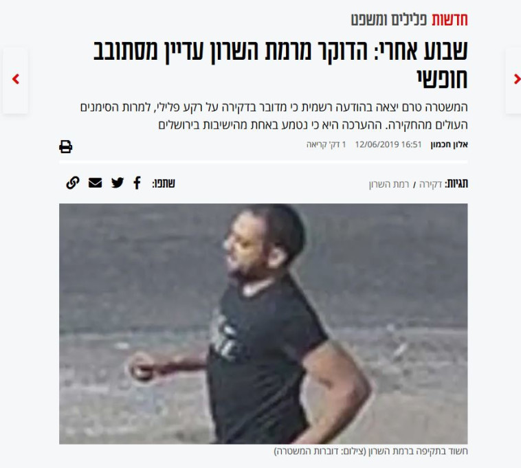 הפרסום במעריב אונליין