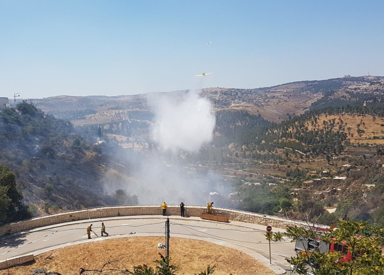 השריפה ליד ירושלים. צילום: אהוד אמיתון/TPS