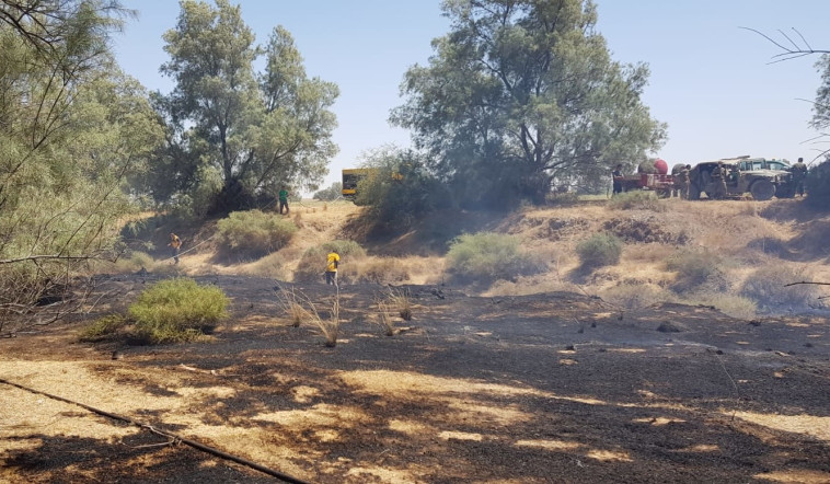 שריפה בעוטף עזה. צילום: משה ברוכי, קק&quot;ל