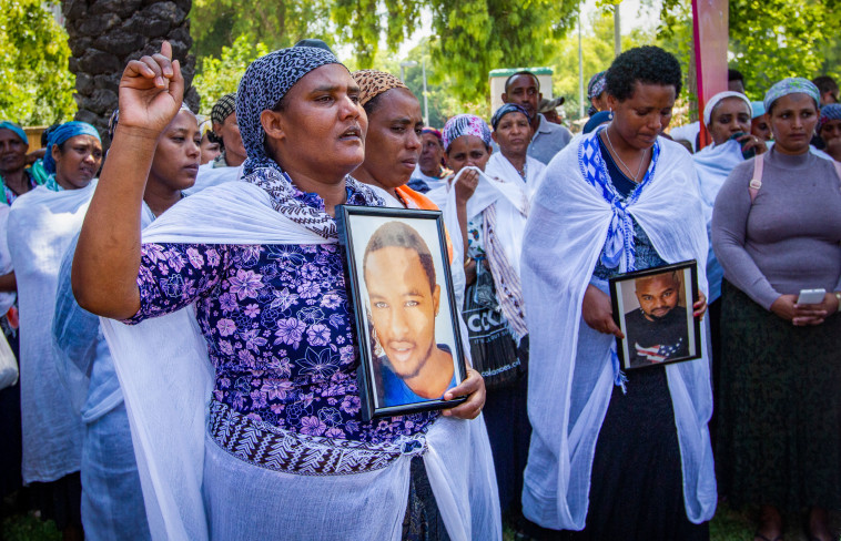 הפגנות הקהילה האתיופית לאחר מותו של סלומון טקה (צילום: מאיר ועקנין, פלאש 90)