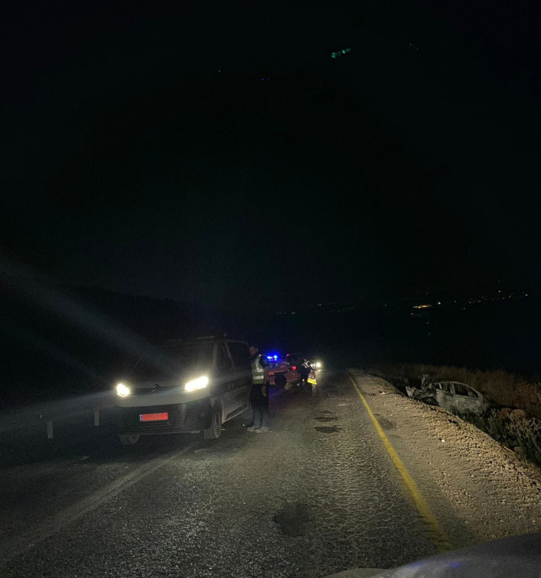 התאונה אתמול. צילום: דוברות המשטרה