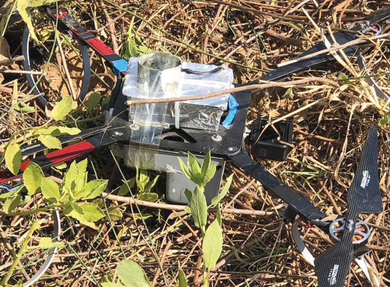 הרחפן שחדר אמש מרצועת עזה. צילום: קבוצת ביטחון שדה