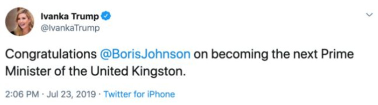 הציוץ של איוונקה טראמפ