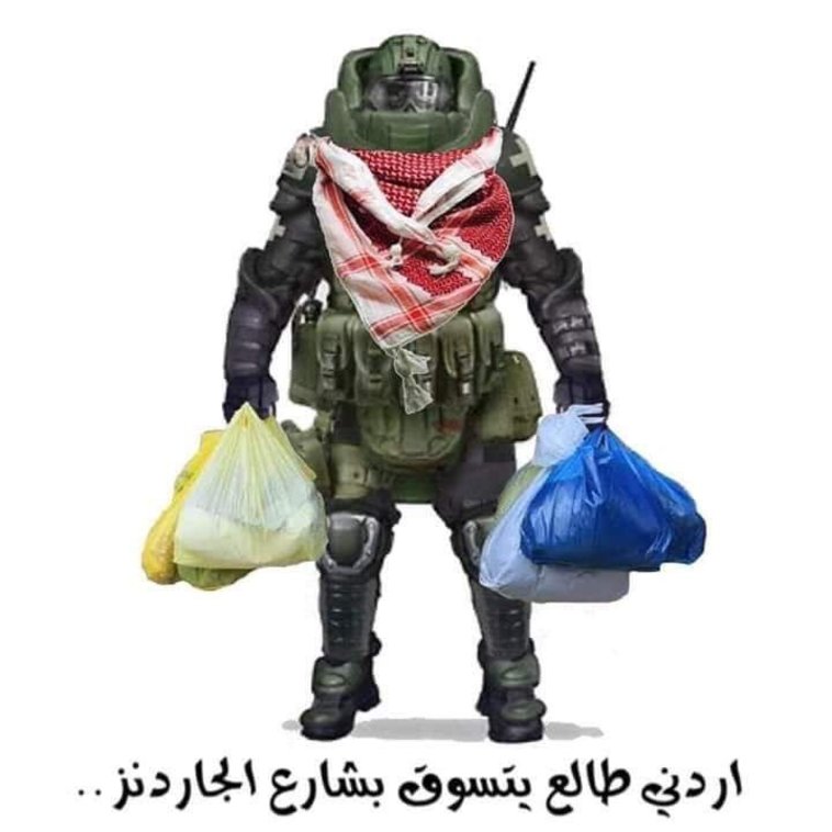 קריקטורה: ירדני יוצא לקניות. צילום מסך