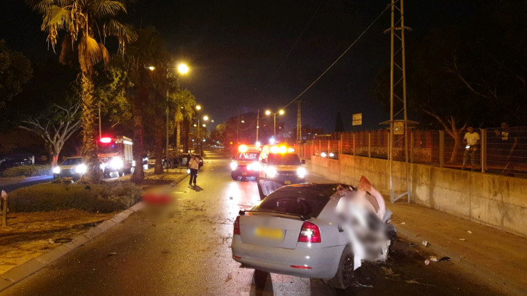 זירת התאונה. צילום:  תיעוד מבצעי, מד&quot;א