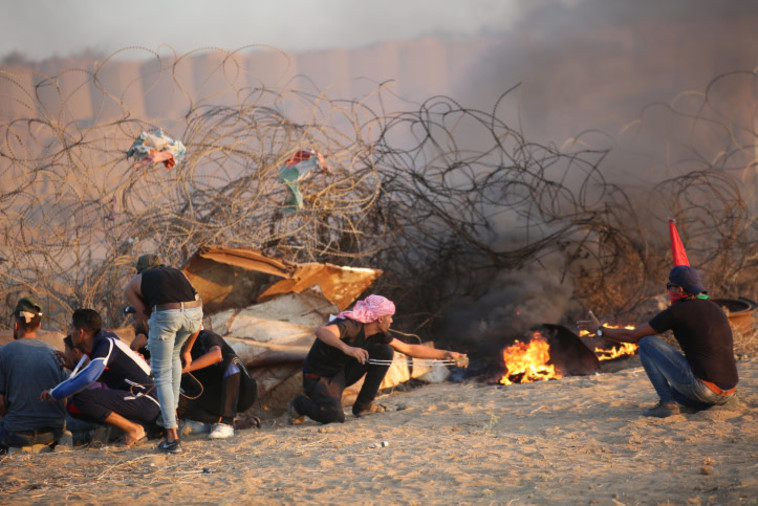 העימותים בגבול הרצועה. צילום: חסן ג'די, פלאש 90