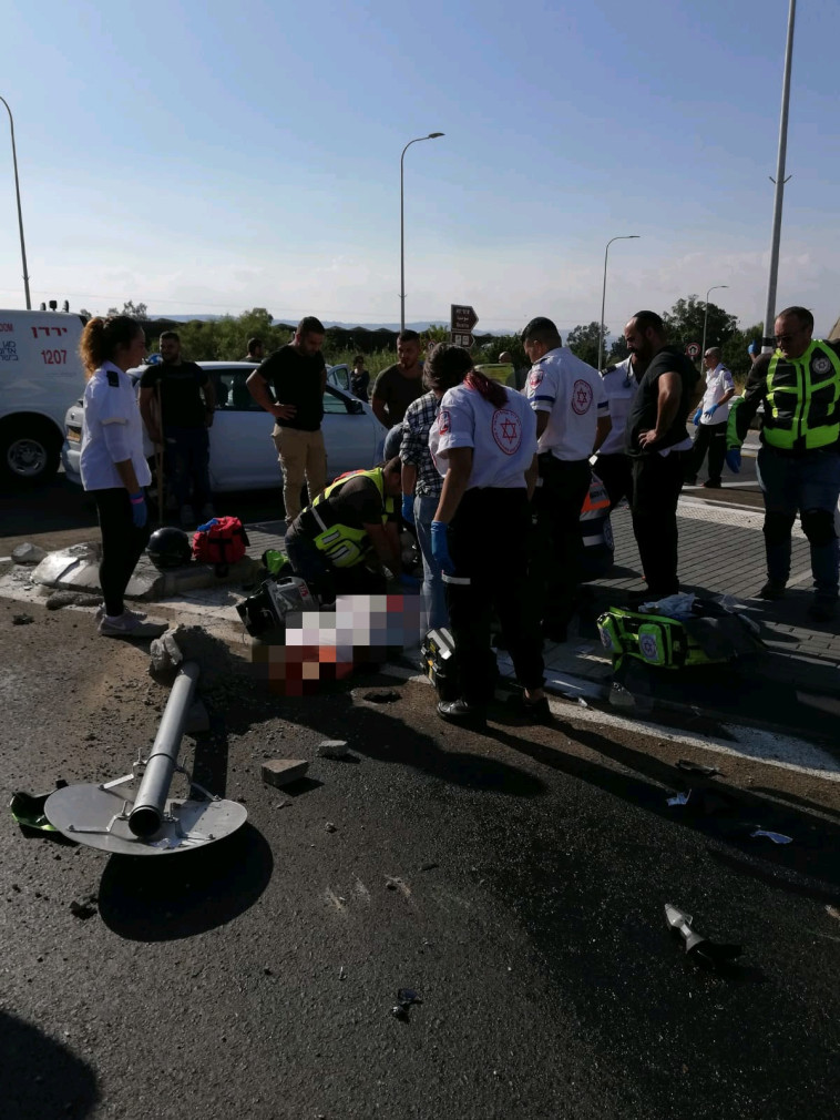 זירת התאונה הקטלנית בכביש 92. צילום: דוברות מד&quot;א