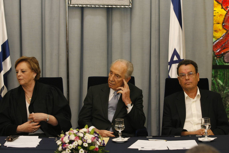 דניאל פרידמן, שמעון פרס, דורית בייניש. צילום: פלאש 90