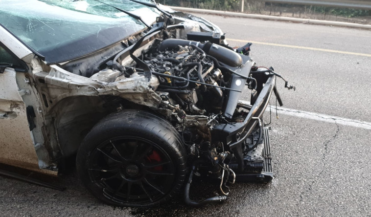 הרכב הפוגע. צילום: מד&quot;א