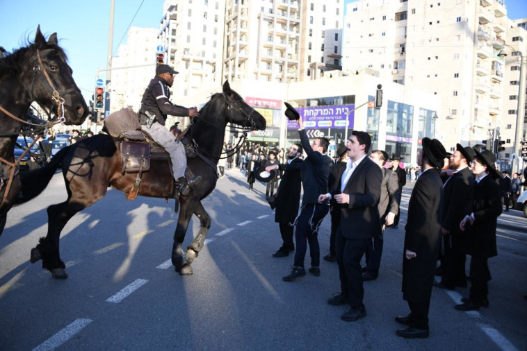 הפגנות הפלג הירושלמי. קרדיט: דוברות המשטרה